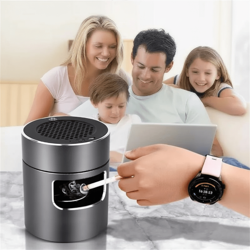 Cendrier Intelligent avec Purification d'Air USB pour Intérieur et Extérieur 1