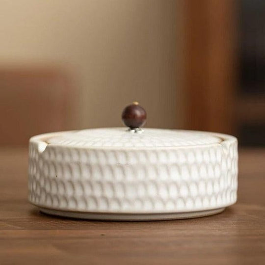 Cendrier Rétro avec Couvercle en Céramique 10