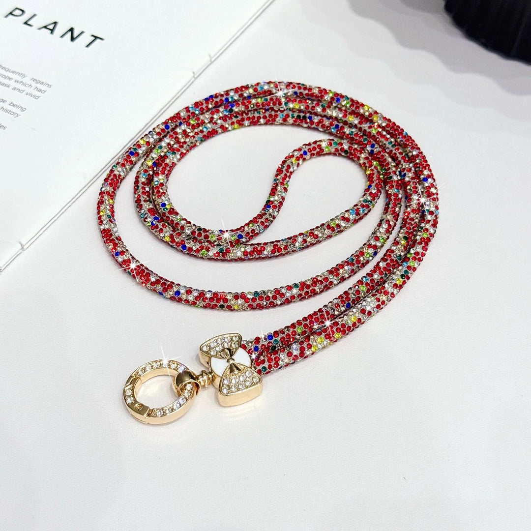 Chaînette à lunettes pour femme avec strass scintillants 7