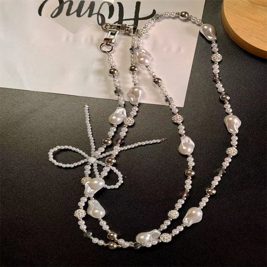 Chaînette à lunettes pour femme style perles raffinées 0