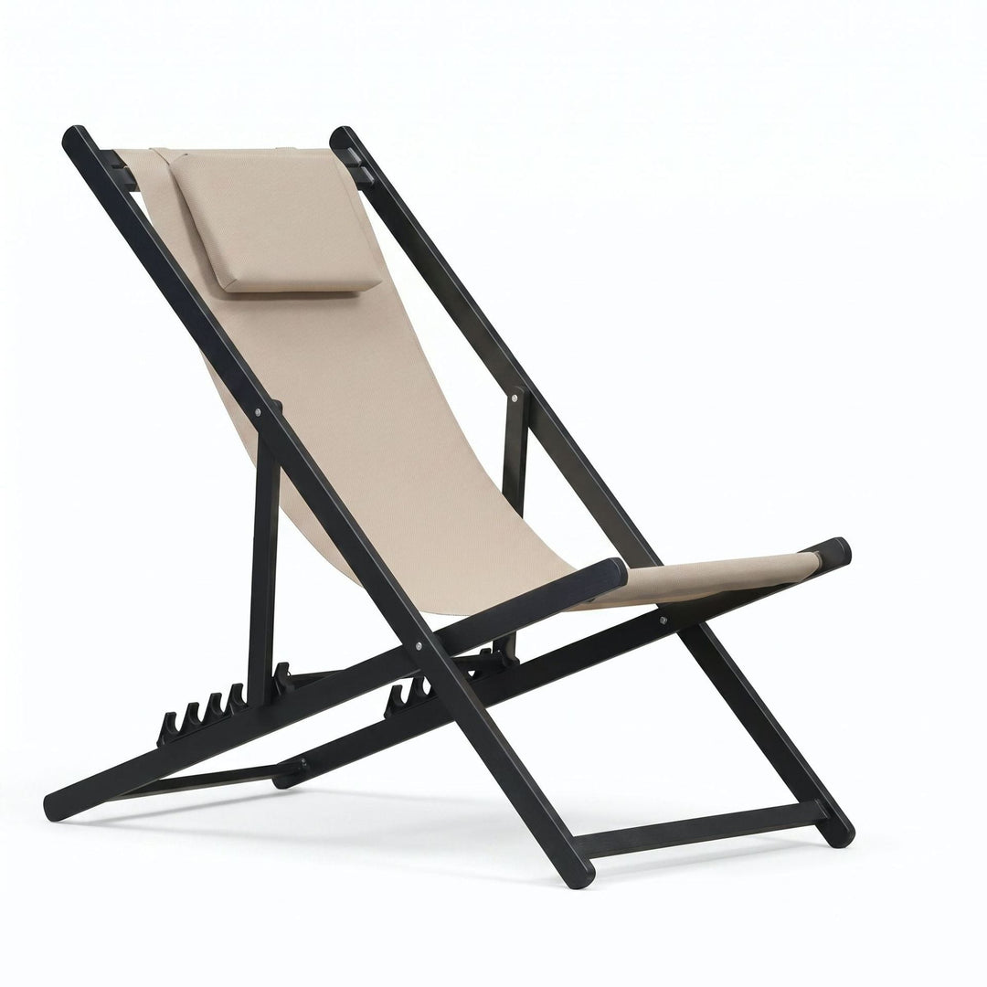 Chaise Longue Extérieure Relax Lounge Réglable pour Jardin et Plage 1