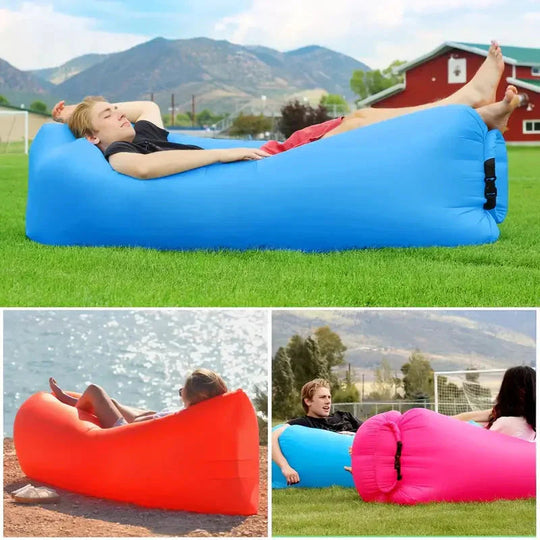 Chaise Longue Gonflable Pratique Pour Détente Extérieure 7