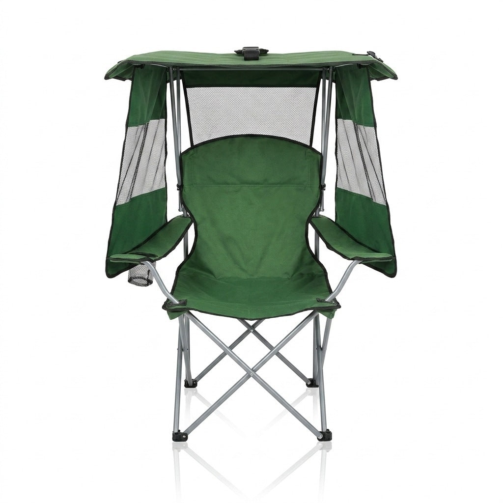 Chaise Pliante Extérieur Avec Pare-Soleil Amovible Confortable 2