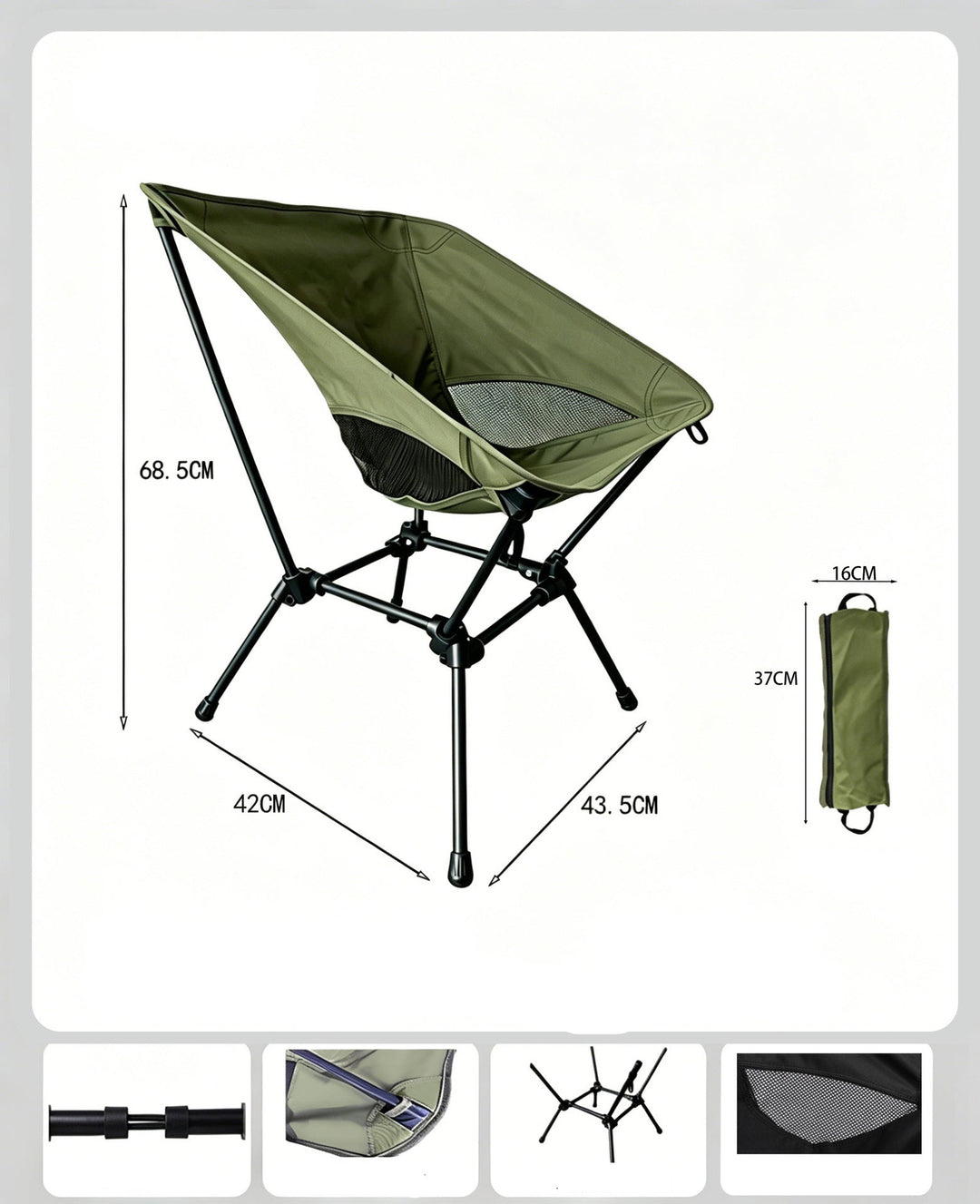 Chaise longue d'extérieur pliable et portable pour homme et femme 0