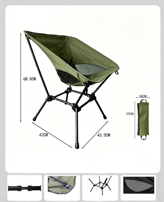 Chaise longue d'extérieur pliable et portable pour homme et femme 0