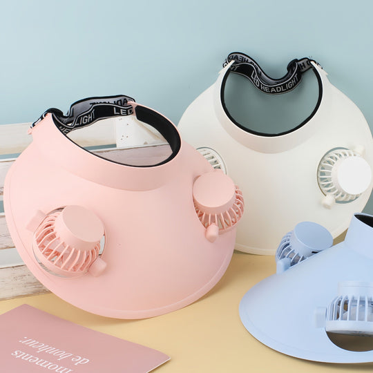 Chapeau Femme Portable Avec Ventilateur Intégré Design Amusant 1