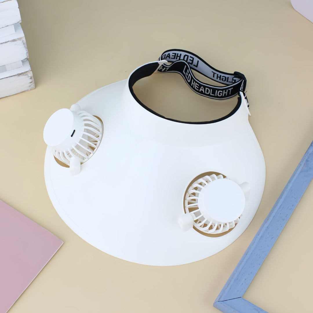 Chapeau Femme Portable Avec Ventilateur Intégré Design Amusant 4