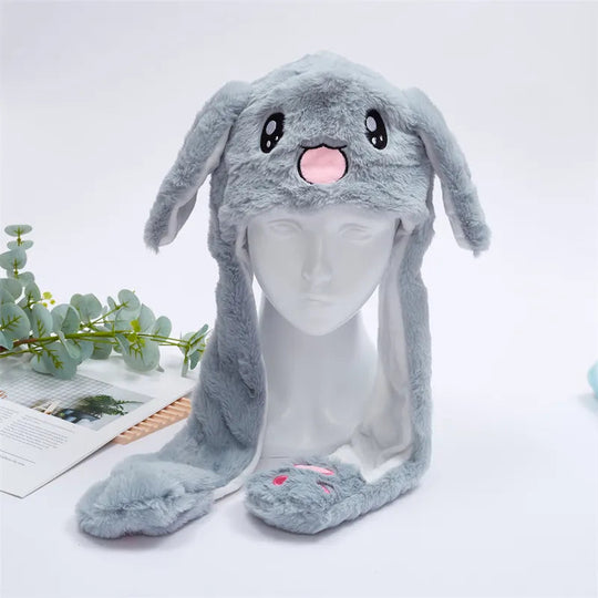 Chapeau Lapin avec Oreilles Mobiles pour Enfants et Adultes 1