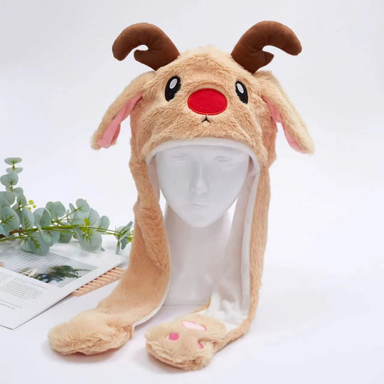 Chapeau Lapin avec Oreilles Mobiles pour Enfants et Adultes 11