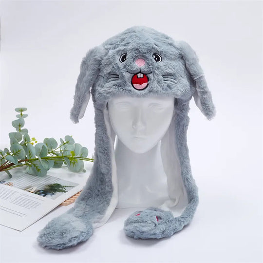 Chapeau Lapin avec Oreilles Mobiles pour Enfants et Adultes 17