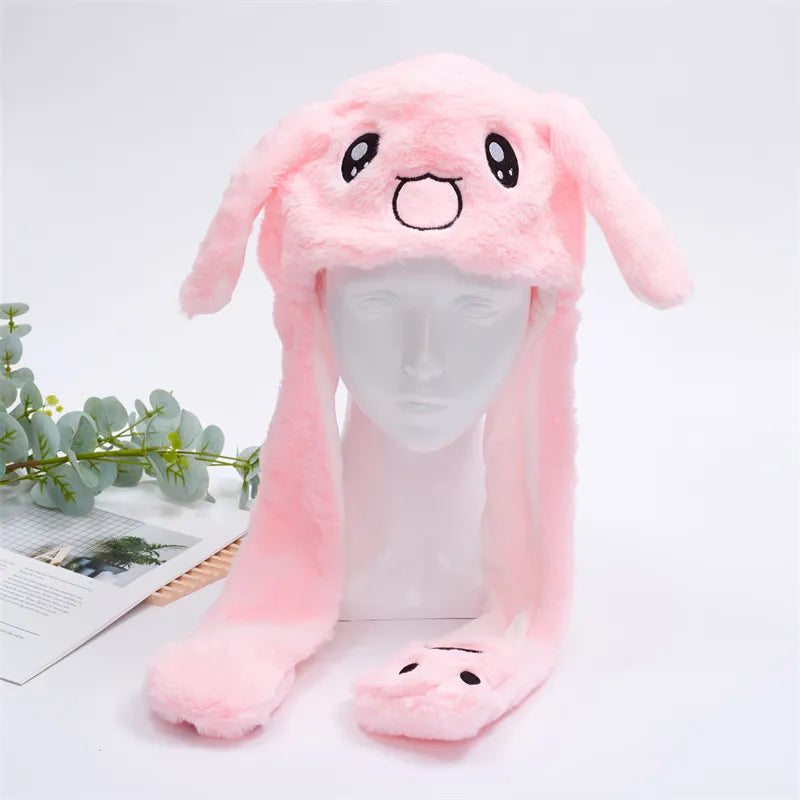 Chapeau Lapin avec Oreilles Mobiles pour Enfants et Adultes 2
