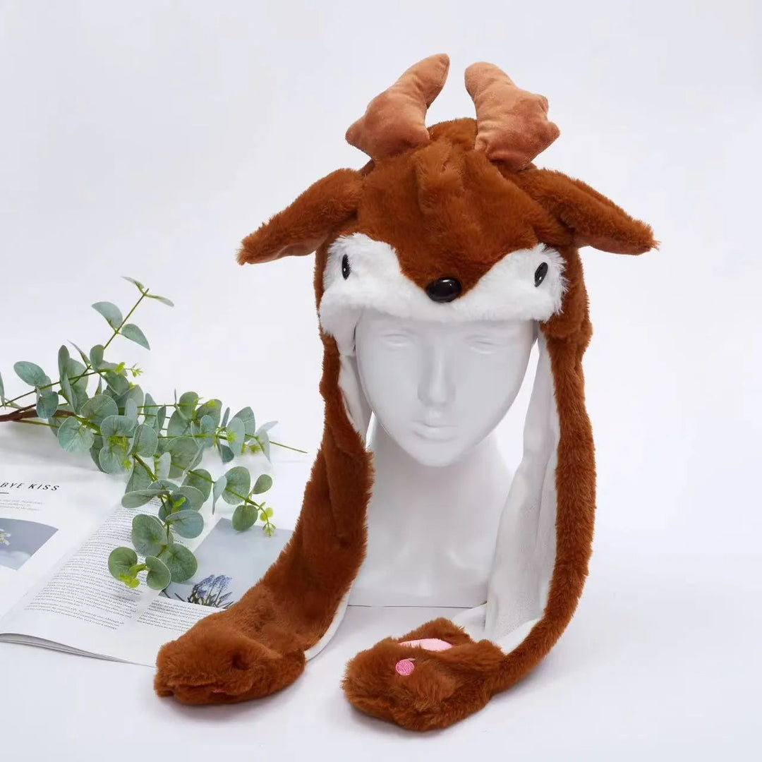 Chapeau Lapin avec Oreilles Mobiles pour Enfants et Adultes 45