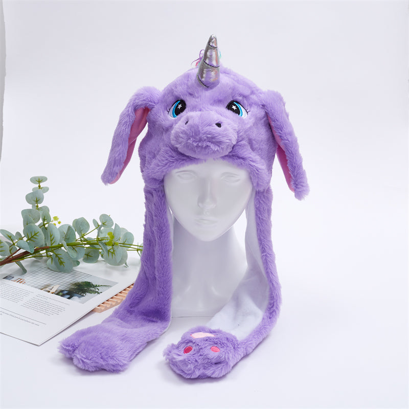 Chapeau Lapin avec Oreilles Mobiles pour Enfants et Adultes 46