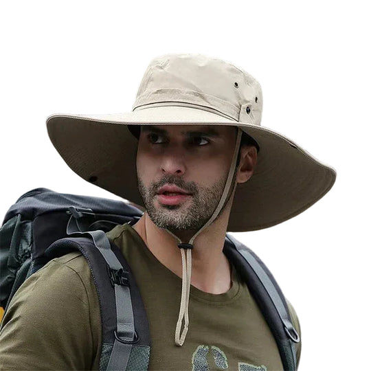 Chapeau d'été Homme avec Mentonnière et Protection Solaire 0