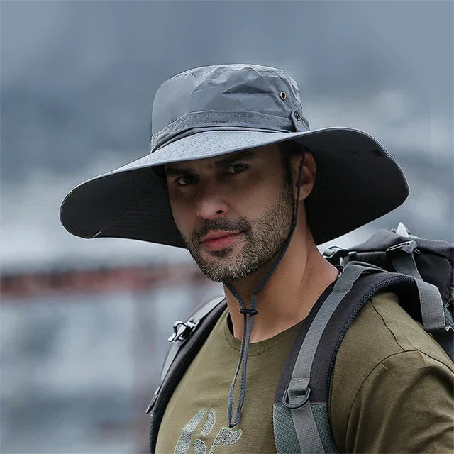 Chapeau d'été Homme avec Mentonnière et Protection Solaire 4