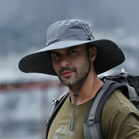 Chapeau d'été Homme avec Mentonnière et Protection Solaire 4