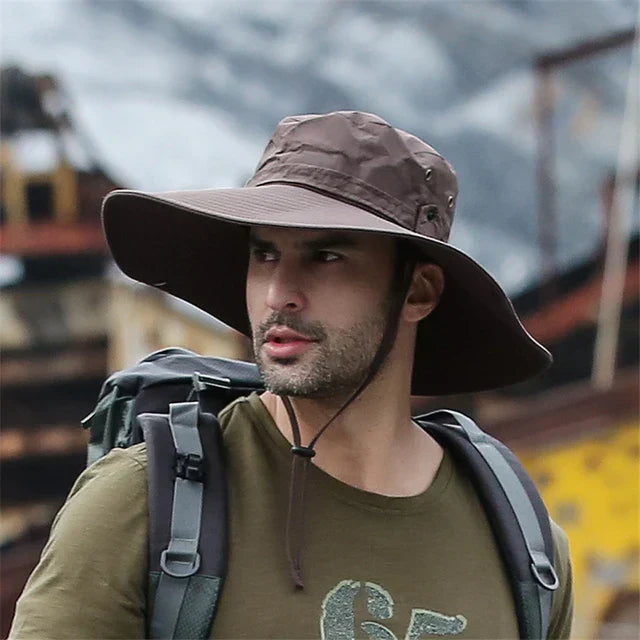 Chapeau d'été Homme avec Mentonnière et Protection Solaire 5