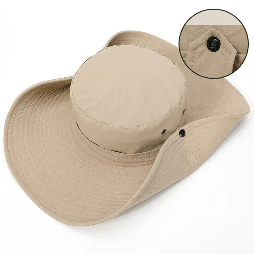 Chapeau d'été Homme avec Mentonnière et Protection Solaire 6