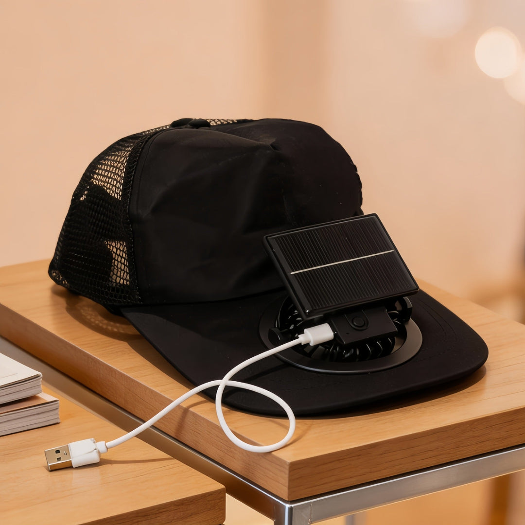 Chapeau de soleil Femme avec Ventilateur Intégré 3