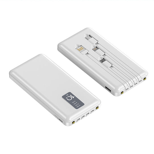 Chargeur Externe Multifonctionnel Compact Avec Gestion Intégrée Des Câbles Pour iPhone Homme Femme 0