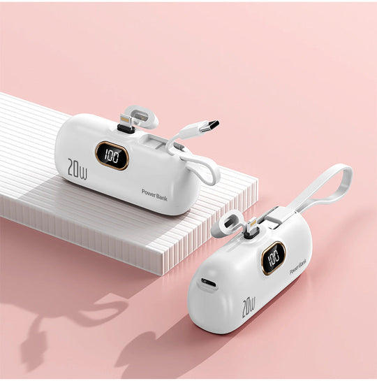 Chargeur Portable Avec Câble Intégré Et Écran LCD Compact 6
