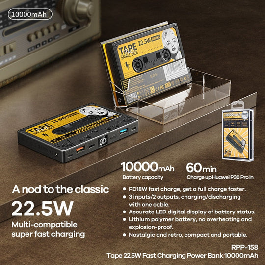 Chargeur Portable Rétro Cassette 5