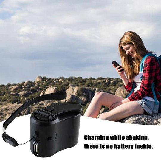 Chargeur d'Urgence Portable à Manivelle avec USB et LED 3