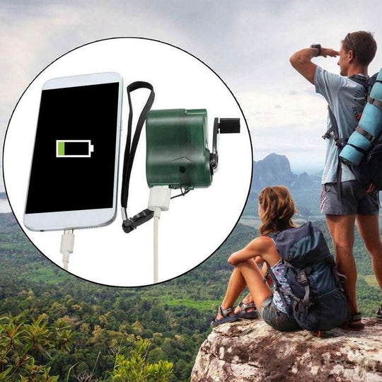 Chargeur d'Urgence Portable à Manivelle avec USB et LED 4