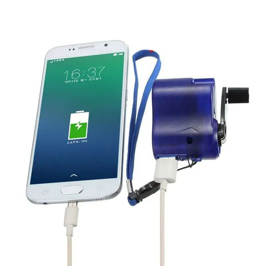 Chargeur d'Urgence Portable à Manivelle avec USB et LED 7