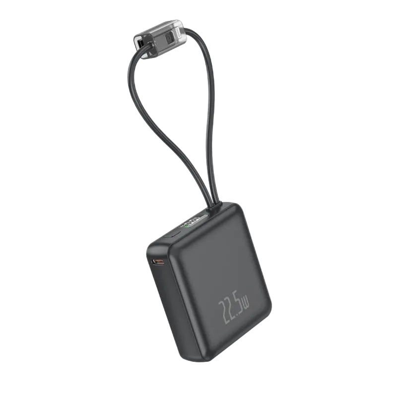 Chargeur portable rapide avec câbles intégrés pour appareils mobiles 0