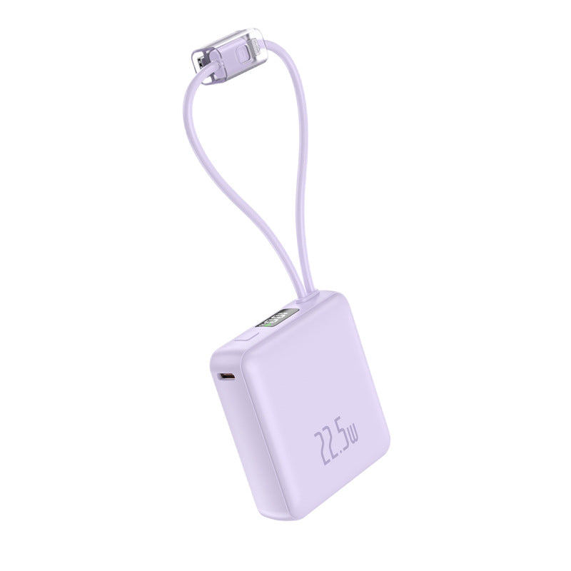 Chargeur portable rapide avec câbles intégrés pour appareils mobiles 1