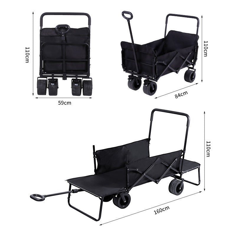 Chariot Pliant Multifonction À Roulettes Pour Transport Extérieur 0