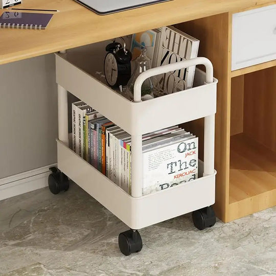 Chariot à livres mobile à roulettes pour bureau et salon 1