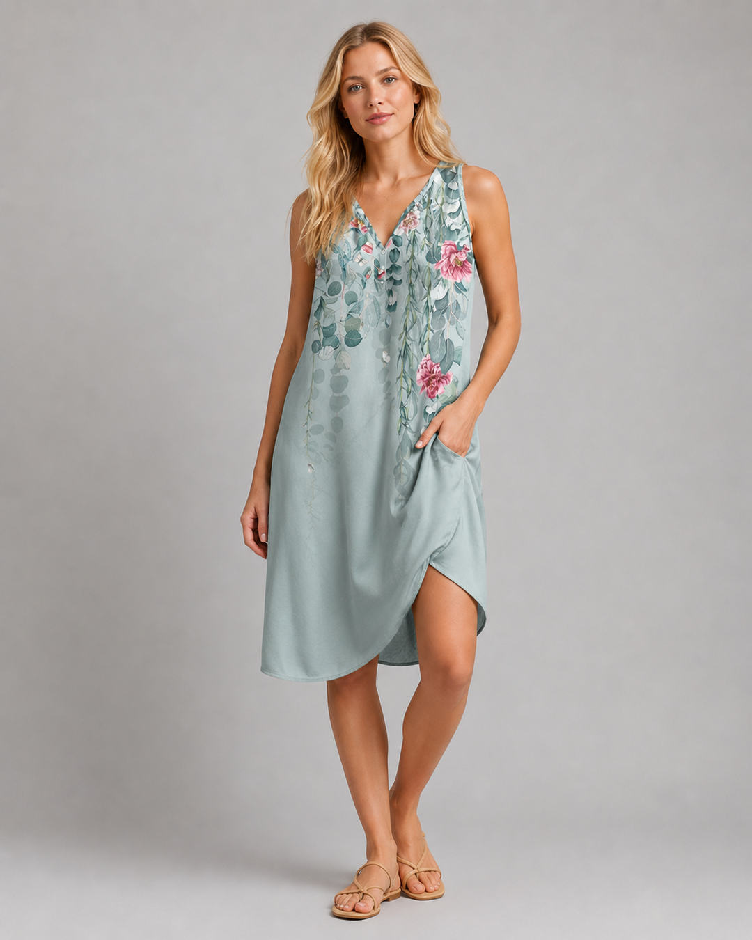 Robe Retro Femme en Coton Classique
