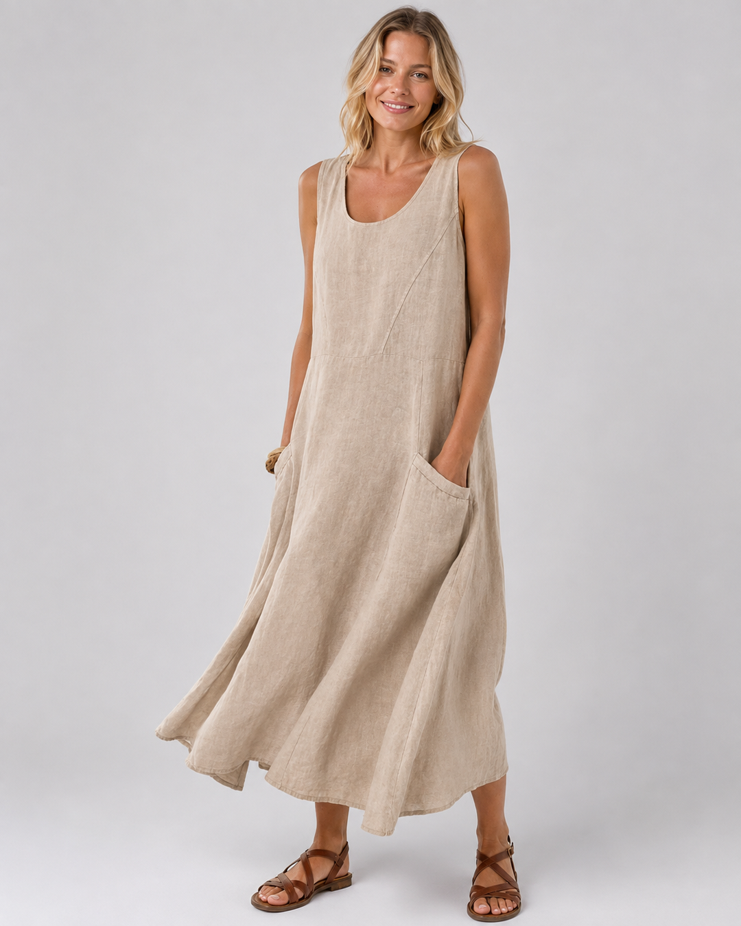 Robe Longue Femme Fluide Été en Tissu Léger Maxi