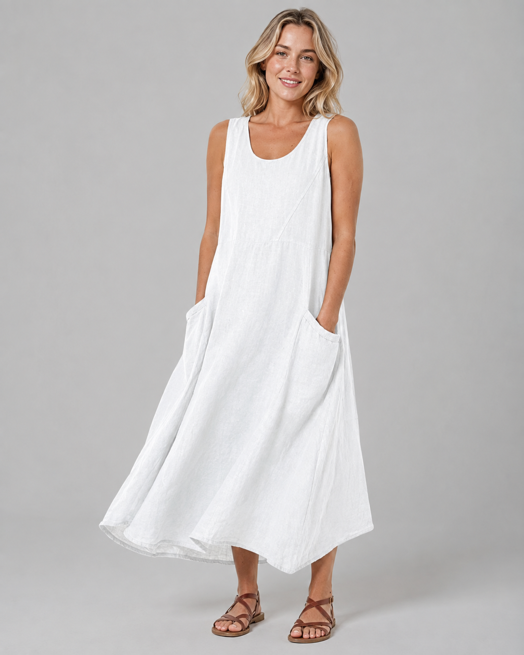 Robe Longue Femme Fluide Été en Tissu Léger Maxi