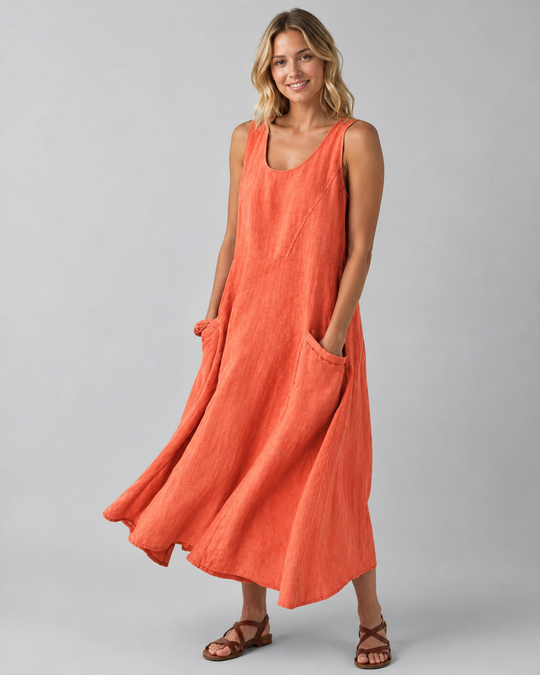 Robe Longue Femme Fluide Été en Tissu Léger Maxi