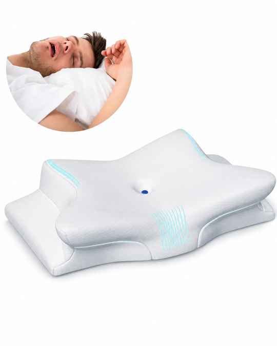 Oreiller Mémoire de Forme Ergonomique Anti-Ronflement pour un Sommeil Réparateur