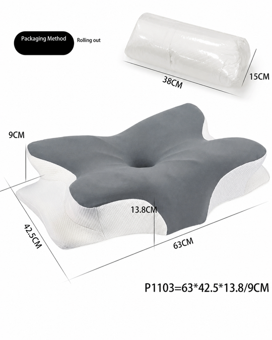 Oreiller Mémoire de Forme Ergonomique Anti-Ronflement pour un Sommeil Réparateur