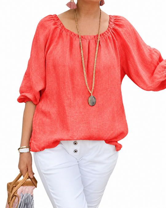 Blouse ample décontractée à manches courtes pour femme
