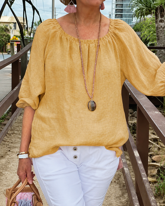 Blouse ample décontractée à manches courtes pour femme