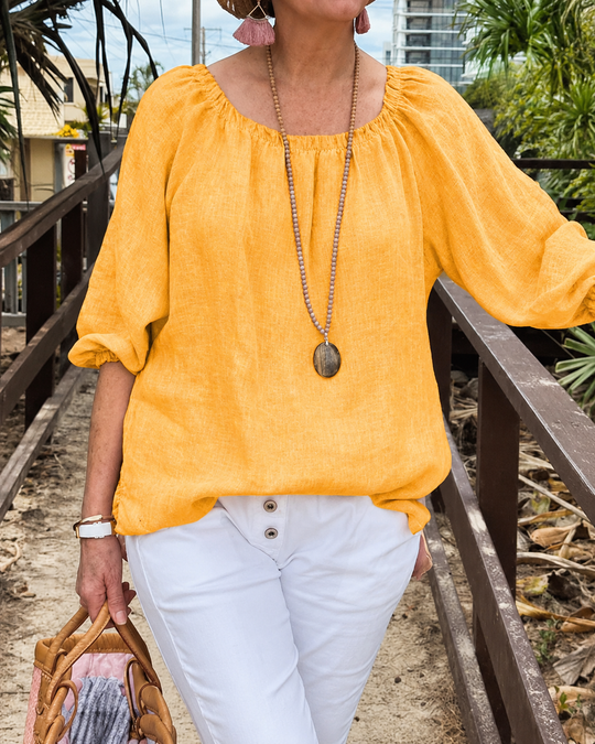 Blouse ample décontractée à manches courtes pour femme