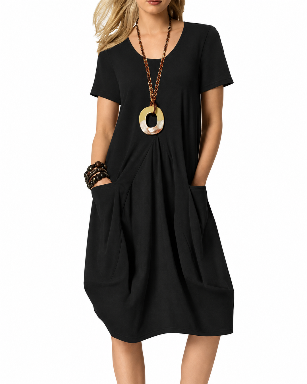 Robe Midi Femme Style Moderne en Tissu Léger