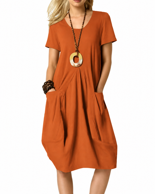 Robe Midi Femme Style Moderne en Tissu Léger