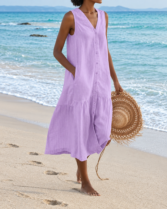 Robe Femme V-Ausschnitt Moderne