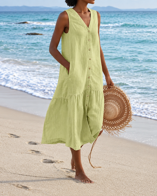 Robe Femme V-Ausschnitt Moderne