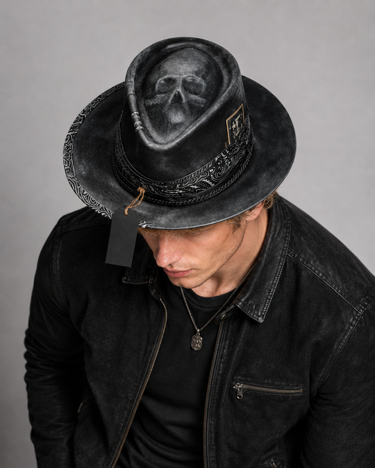 Chapeau d'Automne Tête de Mort Artisan