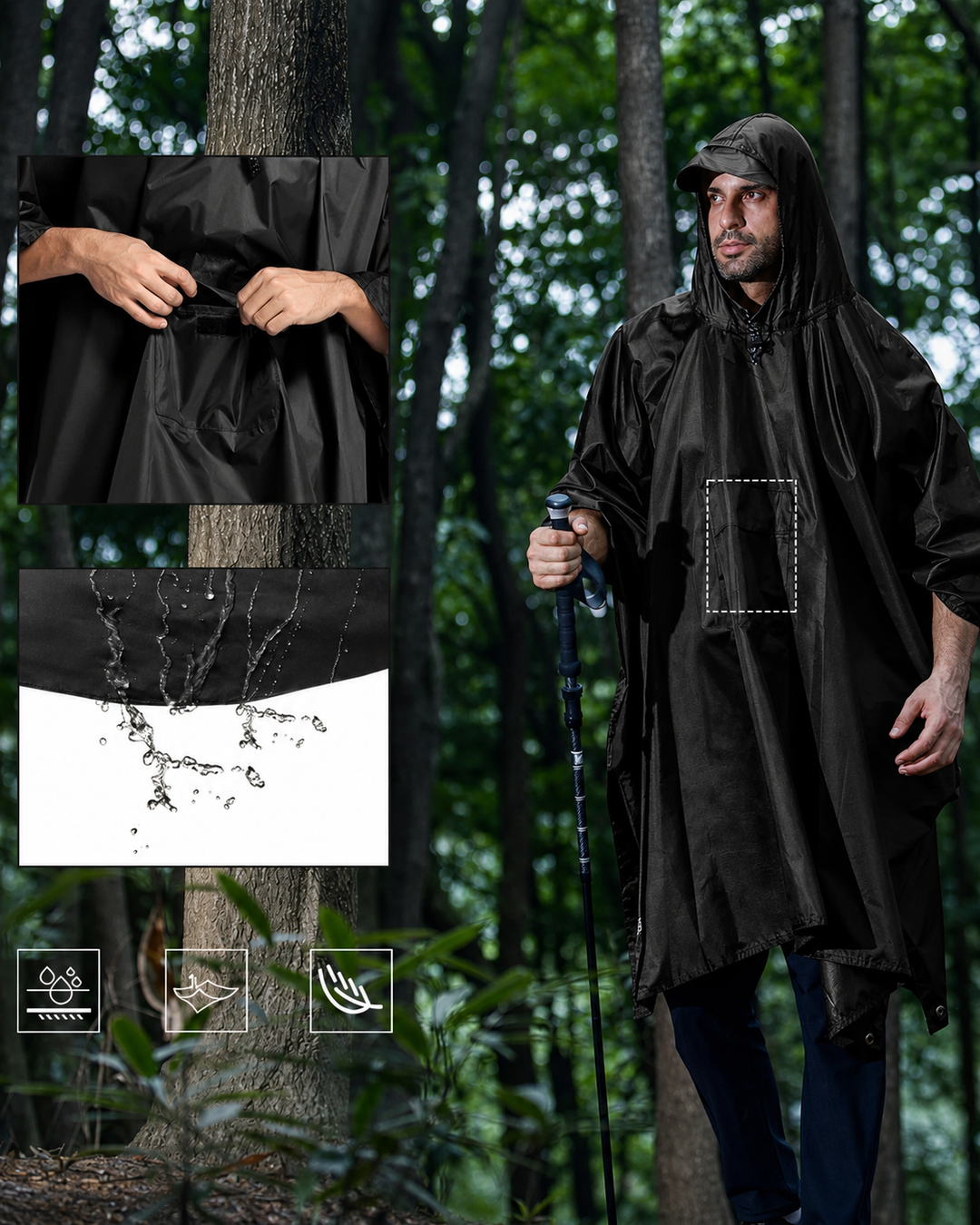 Imperméable de randonnée 3-en-1