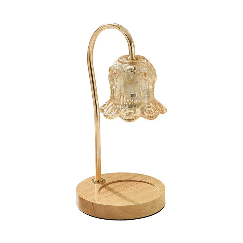 Chauffe Bougie Fleur Design Éclairant pour Décoration Intérieure 6