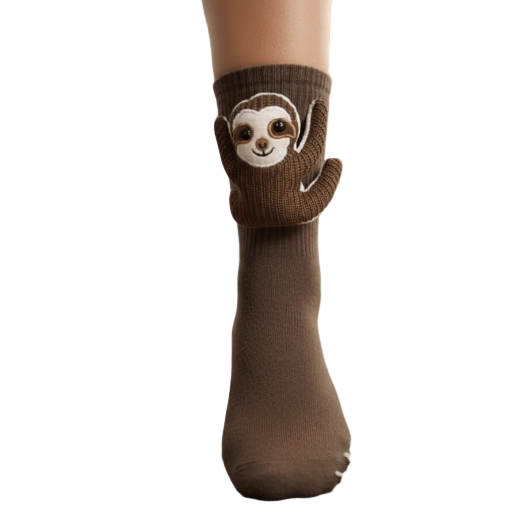 Chaussettes Antidérapantes Unisexes Douillettes avec Motif Animal 3D 0